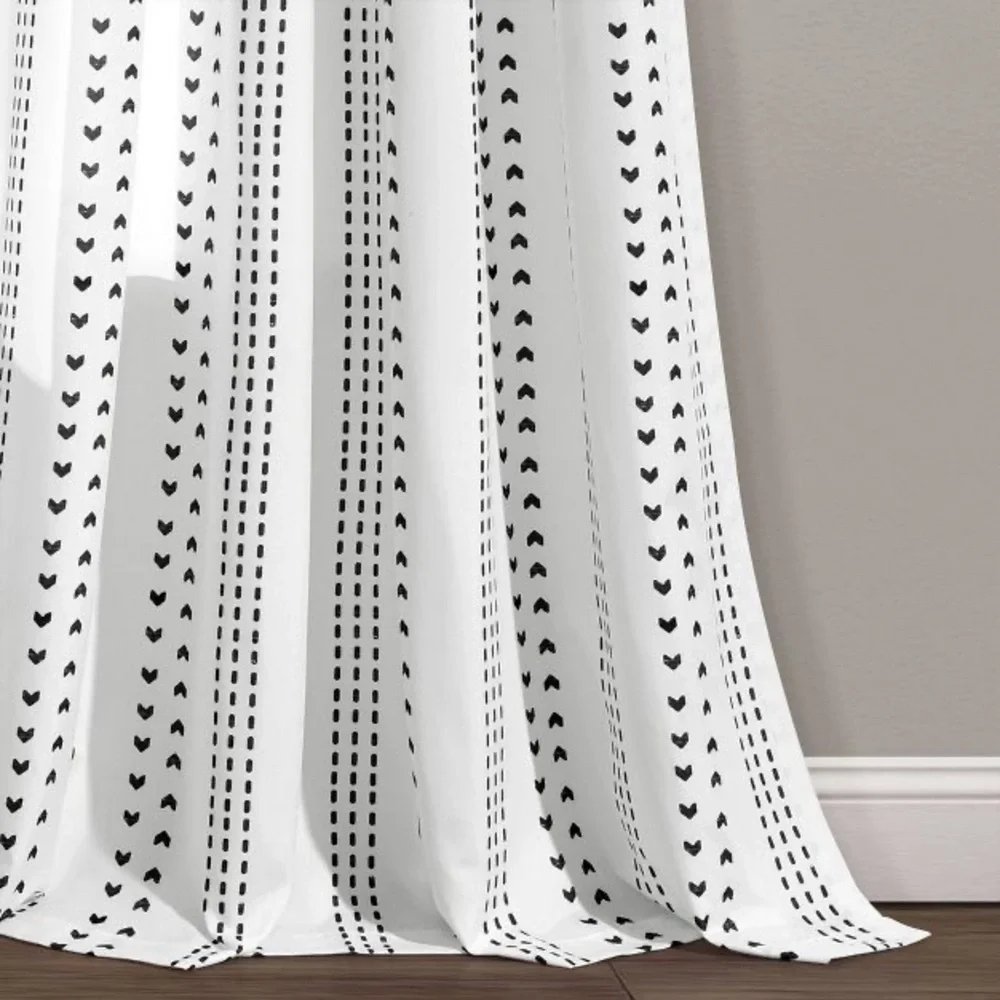 Lush Decor Set of 2 Hygge Striped Window Curtain Panels! 52 x 108”